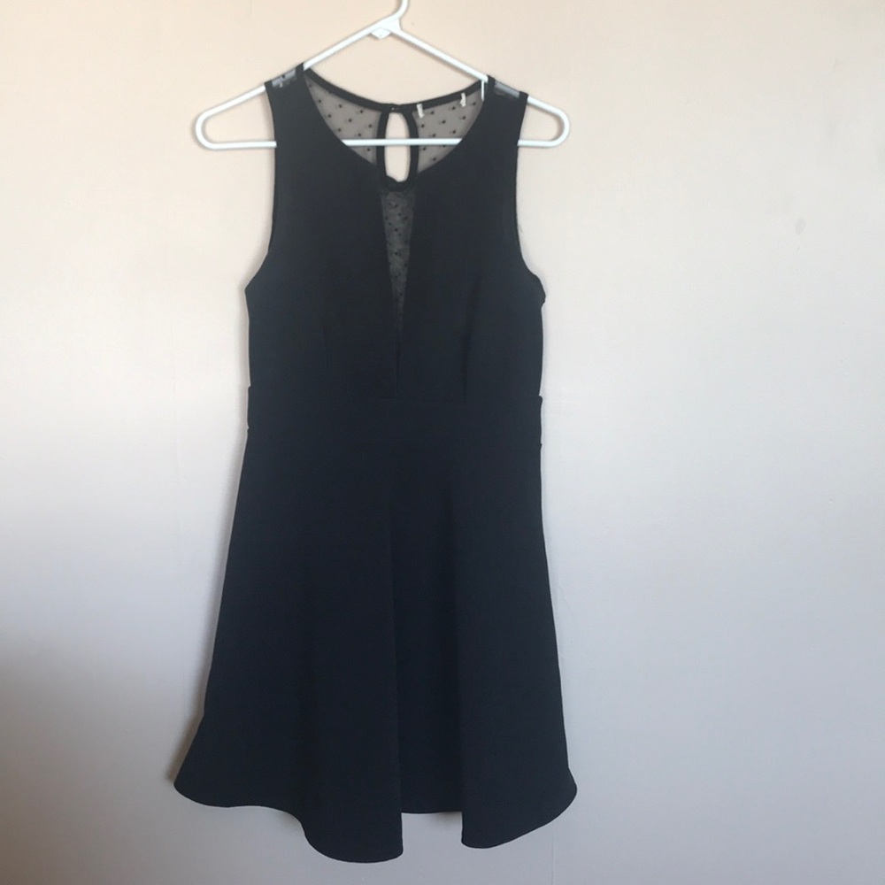 Black dress with see through back